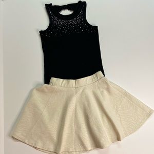 Girls Cute Outfit Top + Skirt